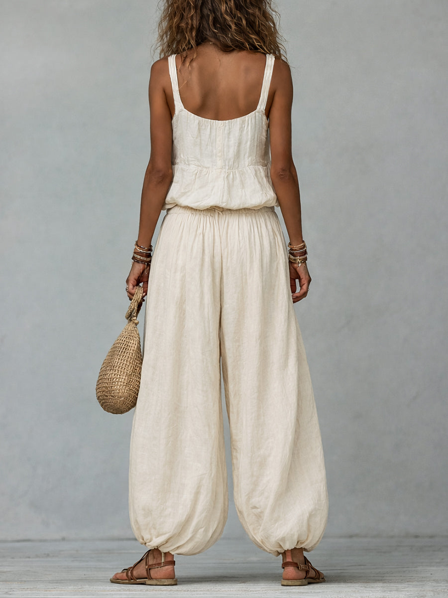 Thaïs | Ensemble Élégant à Pantalon Large